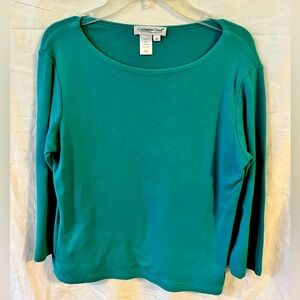Teal Boatneck Tee by Cold Water Creek